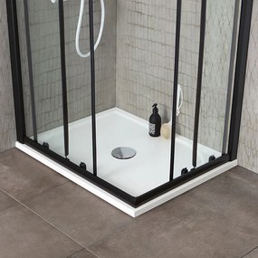 Box Doccia Con Profilo Nero Opaco 80X80X190 Cm | Cielo