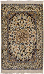 Isfahan Tappeto 110 x 170 Beige (Iran) Annodato A Mano