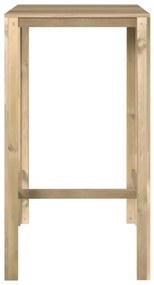 Tavolo da bar 60x60x110 cm in legno di pino impregnato