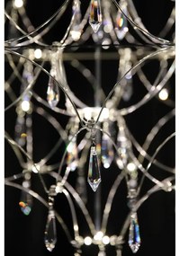 Lampadario LED argentato ø 80 cm Efesos – Markslöjd