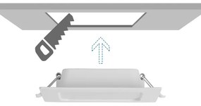 Aigostar - Faretto da incasso per controsoffitto LED/6W/230V 6500K 12x12 cm bianco