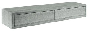 Mensola a muro Leg-dobble SPACEO rettangolare in mdf L 87.5 x H 14.3 x P 23.7 cm rovere grigio