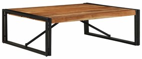 Tavolino Salotto 100x100x35 Cm Legno Massello Di Acacia /