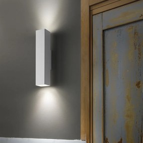 Applique Moderna Sky Metallo Bianco 2 Luci Led 7W 3000K Luce Calda