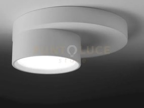 Demetra lampada da soffitto 1 luce in gesso bianca 1xgx53 d.160mm