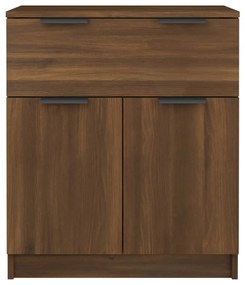 Credenza rovere marrone 60x30x70 cm in legno multistrato