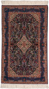 Kerman Tappeto 150 x 90 Blu (Iran) Annodato A Mano