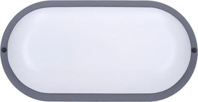 Solight WO749-G- LED Lampada da esterno LED/20W/230V 4000K IP54 grigio ovale