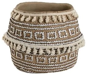 Vaso Home ESPRIT Marrone Beige Cemento Tropicale 34 x 34 x 26 cm