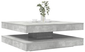 Tavolino Da Caffè Girevole A 360 Gradi Grigio 90x90x34,5 Cm /