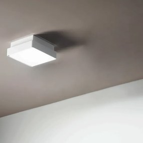 Plafoniera per esterni 22x22 cm in Abs Bianco PICCA