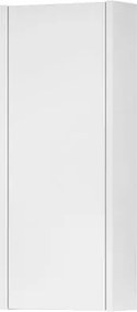 Pensile bagno Niwa cannettato laccato opaco bianco, 1 anta reversibile P17 x L30 x H78.5 cm