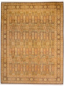 Cashmere Silk Tappeto 370 x 280 Beige (Indian) Annodato A Mano