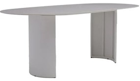 Tavolo da pranzo per giardino Naptune NATERIAL in alluminio con piano in pietra grigio per 6 persone 200x100cm