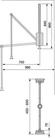Appendiabiti Saliscendi per Armadio 45-60 cm Max 12Kg in Acciaio Emuca Cromo...