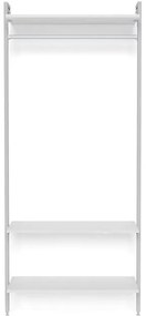 Kit cabina armadio PROJECT KIT INGRESSO 90X50 CM CLASSIC in alluminio 95 x 220 x 50 cm bianco/anodizzato