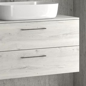 Mobile bagno sospeso da 100 cm due cassetti soft close EL-100P - KAMALU
