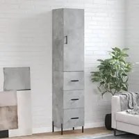 Credenza Grigio Cemento 34,5x34x180 cm in Legno Multistrato 3198861