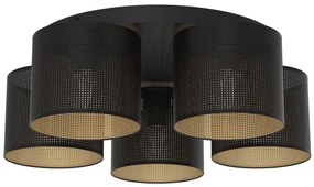 Lampadario a plafone LOFT SHADE 5xE27/60W/230V nero/oro