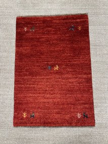 Gabbeh Tappeto 90 x 60 Rosso (Iran) Annodato A Mano