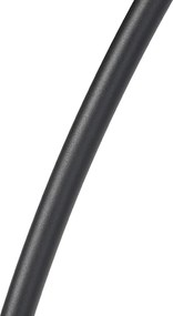 Lampada ad arco moderna nera con paralume orientale in bambù 50 cm - XXL Rina