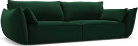 Divano verde scuro con rivestimento in velluto 208 cm Vanda – Mazzini Sofas