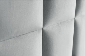 Letto matrimoniale imbottito grigio con spazio contenitivo 200x200 cm Flip - Ropez