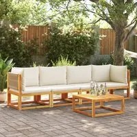 Set Divani da Giardino 4pz con Cuscini Legno Massello di Acacia 3278855