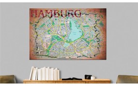 Quadro Map of Hamburg