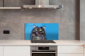 Pannello paraschizzi cucina Gatto leccare 100x50 cm