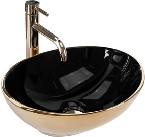 Lavabo da appoggio Rea Sofia in Black Gold