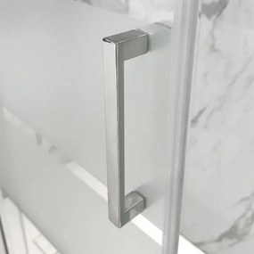 Porta doccia nicchia 120 cm scorrevole con vetro in cristallo serigrafato Ted