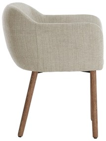 Set di sedie da pranzo beige in imbottito con braccioli 2 pz Blaine – Light &amp; Living