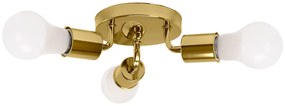 Lampada Da Soffitto Triplo Plafoniere Metallico Gold APP704-3C