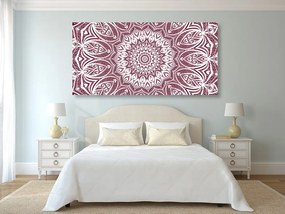 Quadro su tela – Mandala armonia su sfondo rosa
