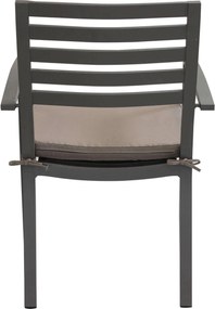 DEXTER - set tavolo in alluminio cm 200/300 x 100 x 74 h con 8 poltrone Dexter