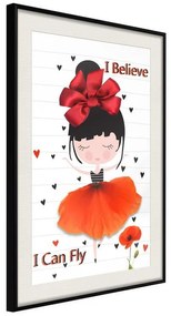 Poster  Poppy Dancer  Cornice Quadri Cornice nera con pass-partout, Larghezza x Altezza Home decor 40x60