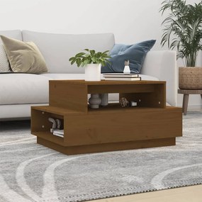 Tavolino da salotto miele 80x55x40,5 cm legno massello di pino