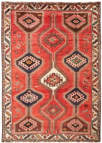 Shiraz Tappeto persiano 170x240 Rosso (Iran) Annodato A Mano