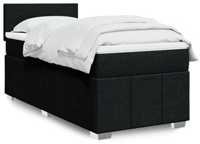 Giroletto A Molle Con Materasso Nero 80x200 Cm İntessuto /