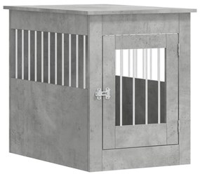Gabbia cani arredamento grigio cemento 55x80x68cm multistrato