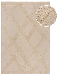 Tappeto in cotone beige 160x230 cm Tessa Diamond - Flair Rugs
