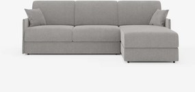 Evans Divano letto angolare con penisola contenitore - design compatto in tessuto smacchiabile T23