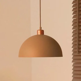 Duolla - Lampada a sospensione con cavo IRONLINE 1xE27/15W/230V Ø 27 cm beige/rame