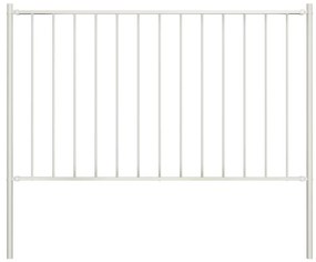 Pannello Recinzione Con Pali Acciaio Verniciato 1,7x1m Bianco /