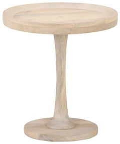 Tavolino di Servizio Ø50x55 cm in Legno Massello di Mango