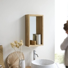 Tikamoon - Specchio in teak tek legno massello 55x30cm decorazione accessori complementi