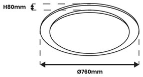 Plafoniera LED Dimmerabile ONTARIO LED/80W/230V 3000-6000K + tc