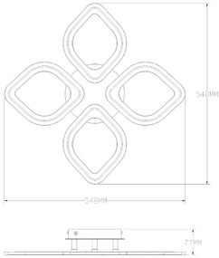 Zuma Line MS236040R-WH-Luce LED dimmerabile ILLUMIA LED/30W/230V 3000-6000K white+RC
