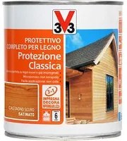 Protettivo Completo Per Legno Per Proteggere E Decorare I Rivestimenti In Legno Esterni Ed Interni Castagno Scuro 0,75Lt-V33